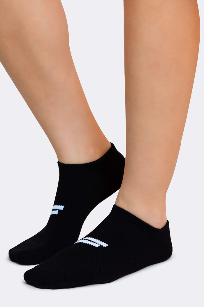 Unisex Marked No-Show Socks 3pk - Black