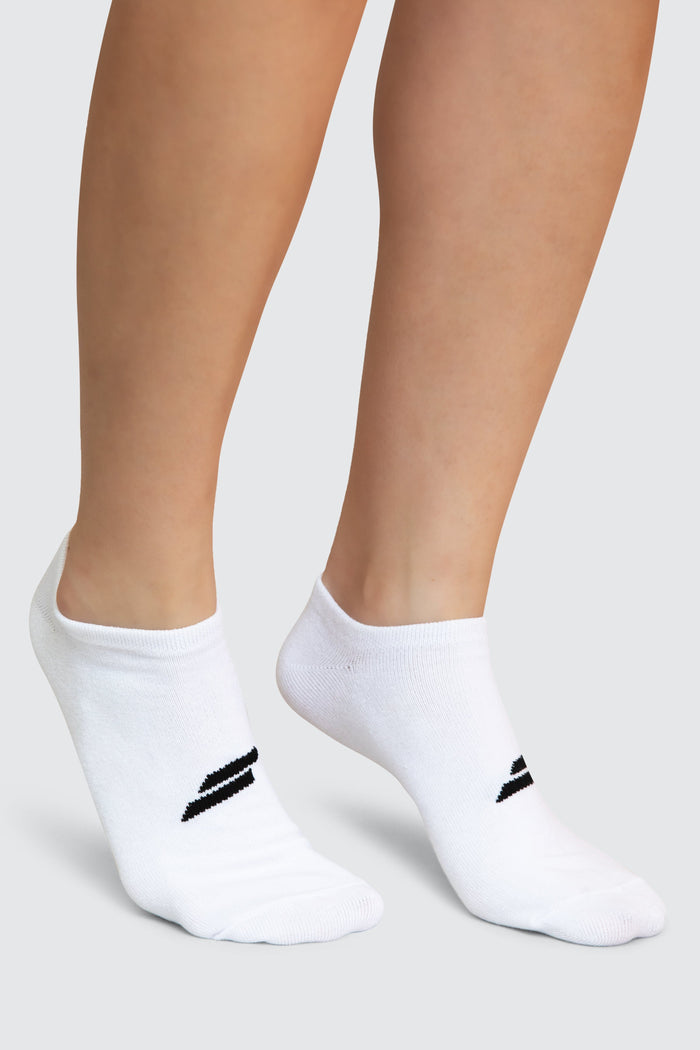 Unisex Marked No-Show Socks 3pk - White